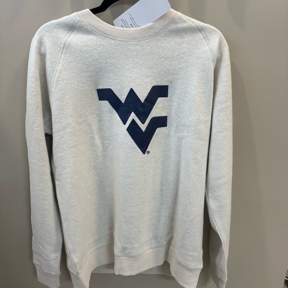 NSIB official WVU sweatshirt Chicka-d Cream with Navy Logo collegiate team - Picture 5 of 7